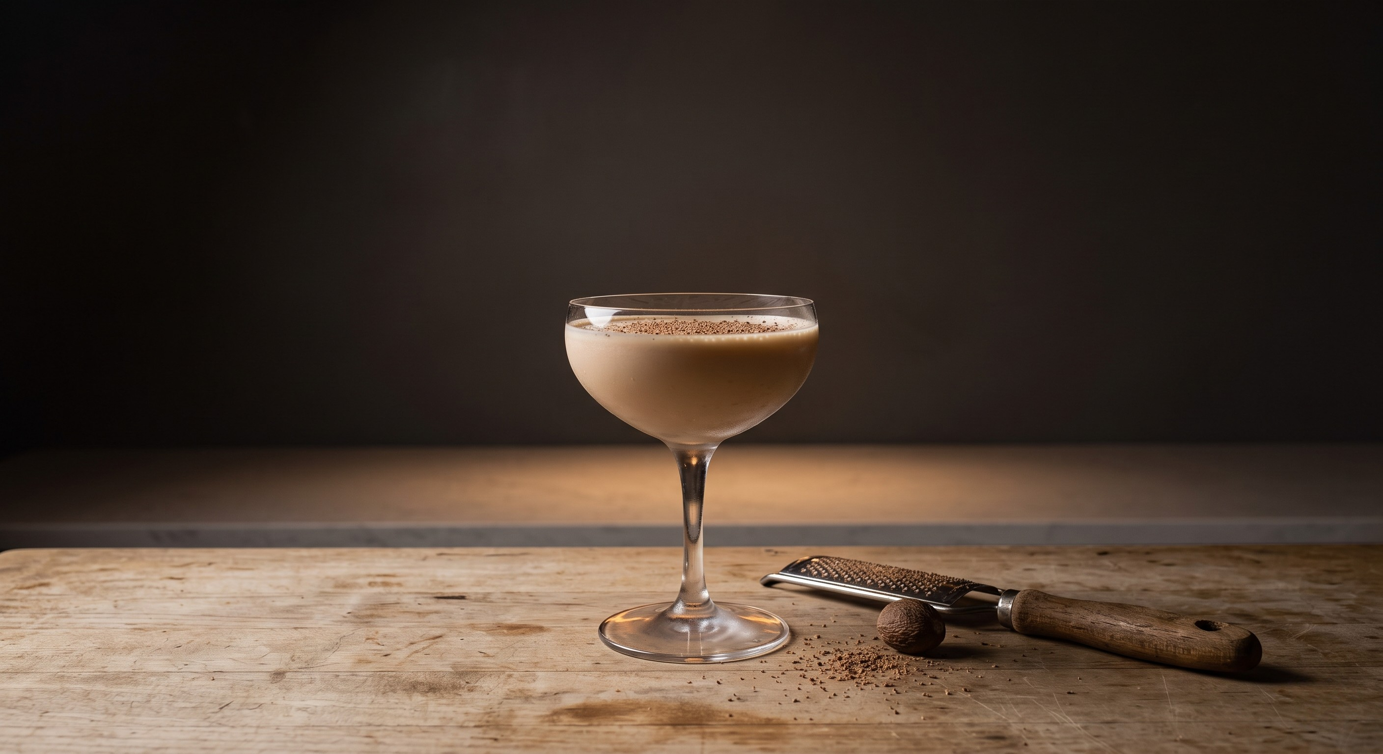 Brandy Alexander cocktail served in a Chilled coupe