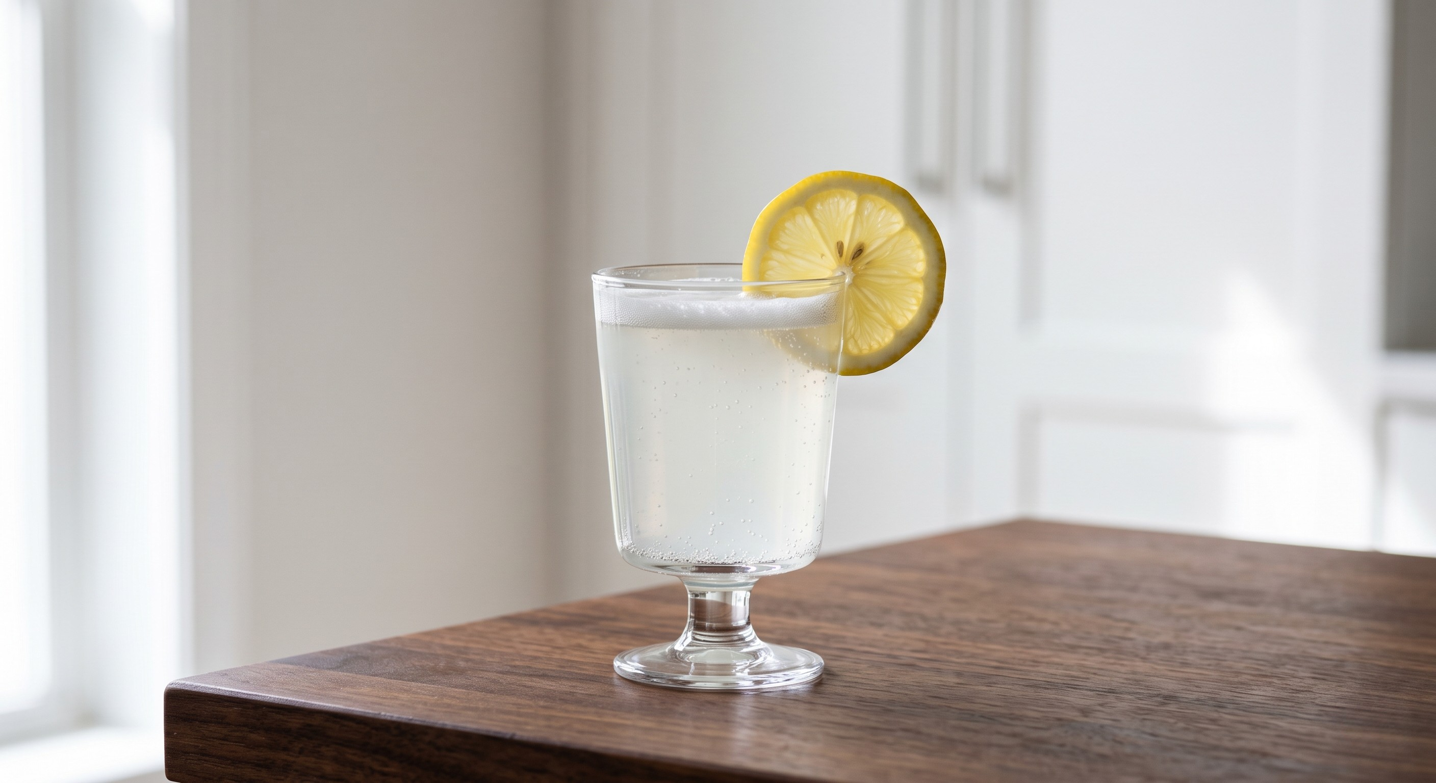 Gin Fizz cocktail served in a Small fizz glass