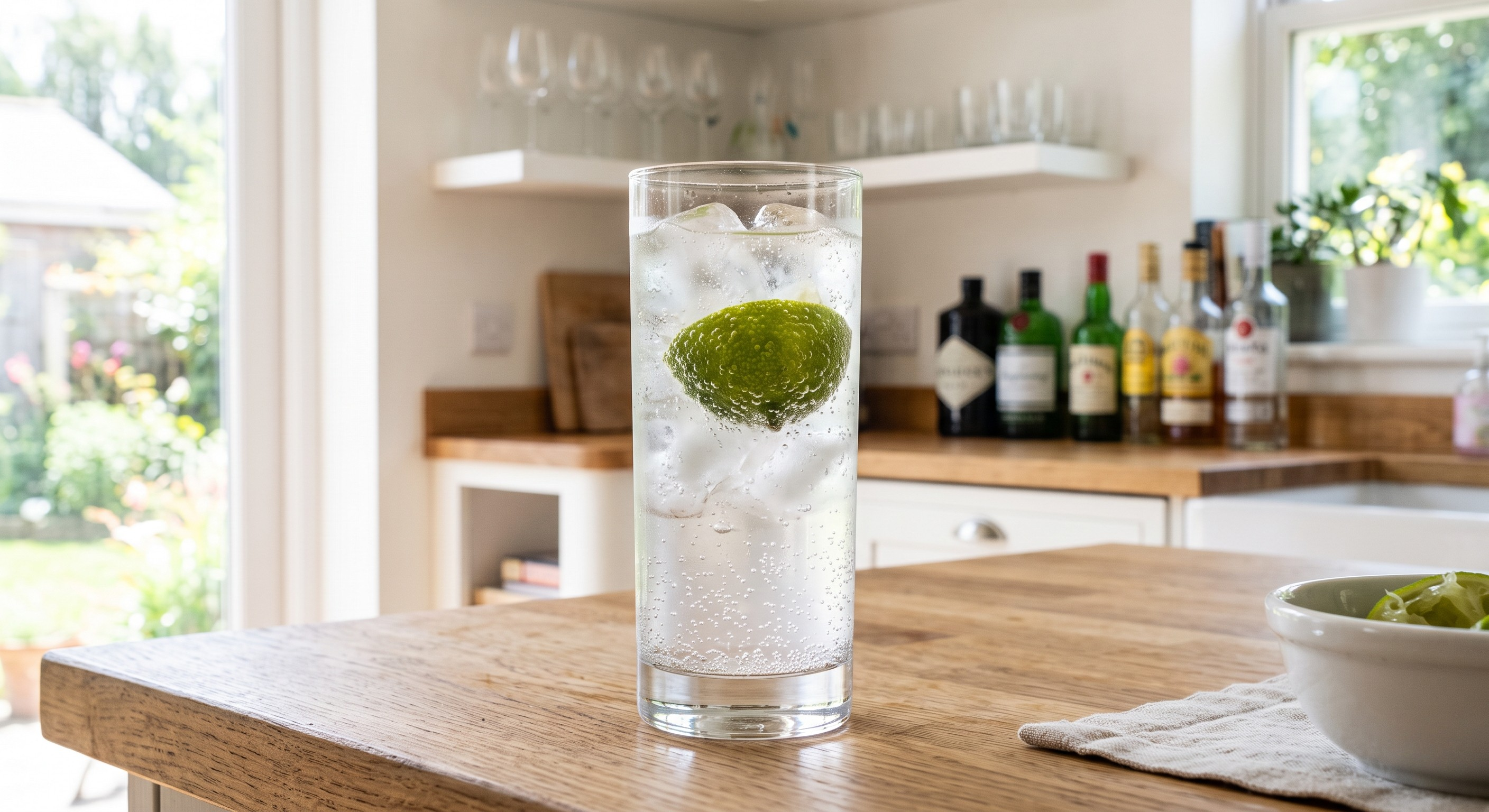 Gin Rickey cocktail served in a Highball