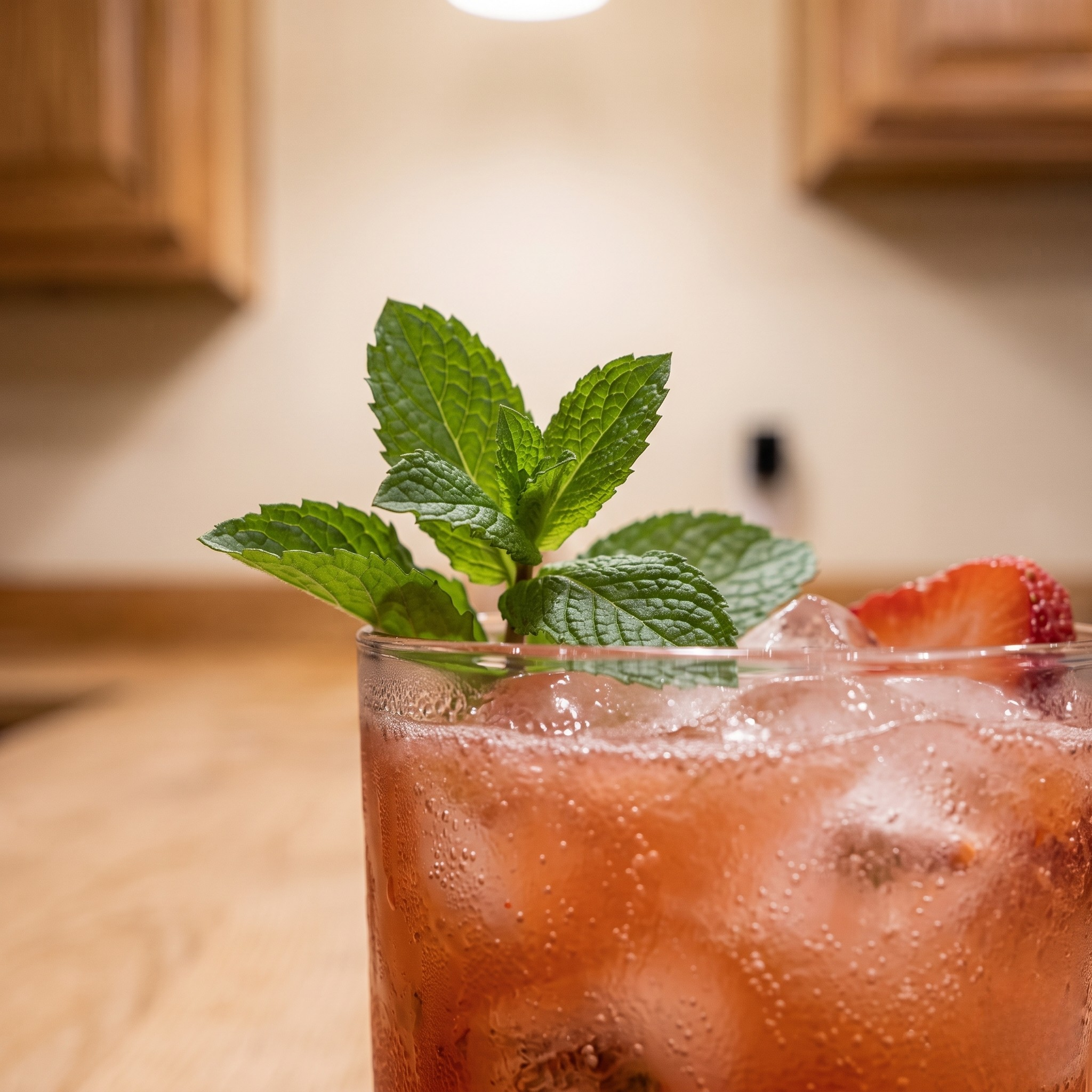 Garnish for the Juneteenth Bourbon Strawberry Cooler