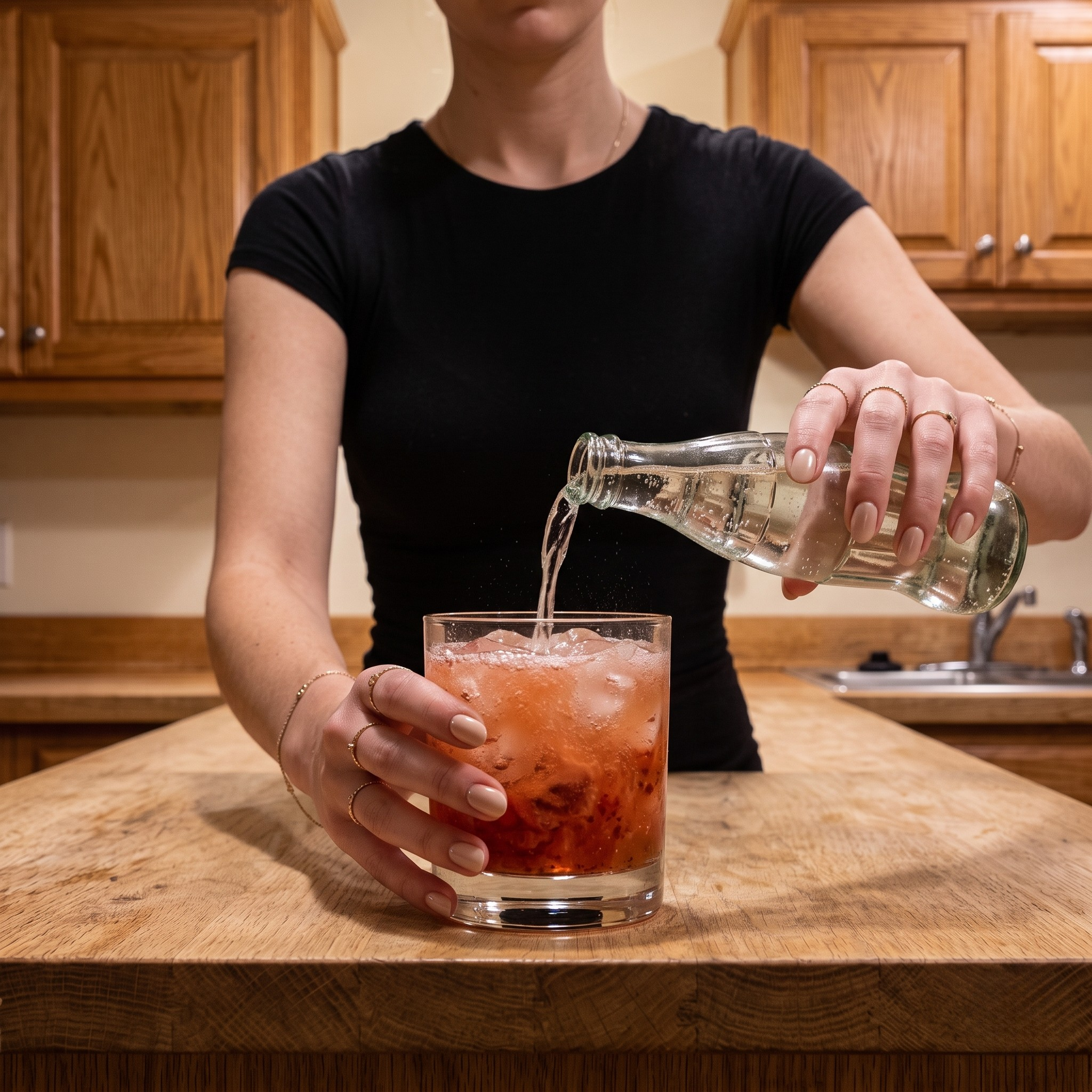 Stirring the Juneteenth Bourbon Strawberry Cooler