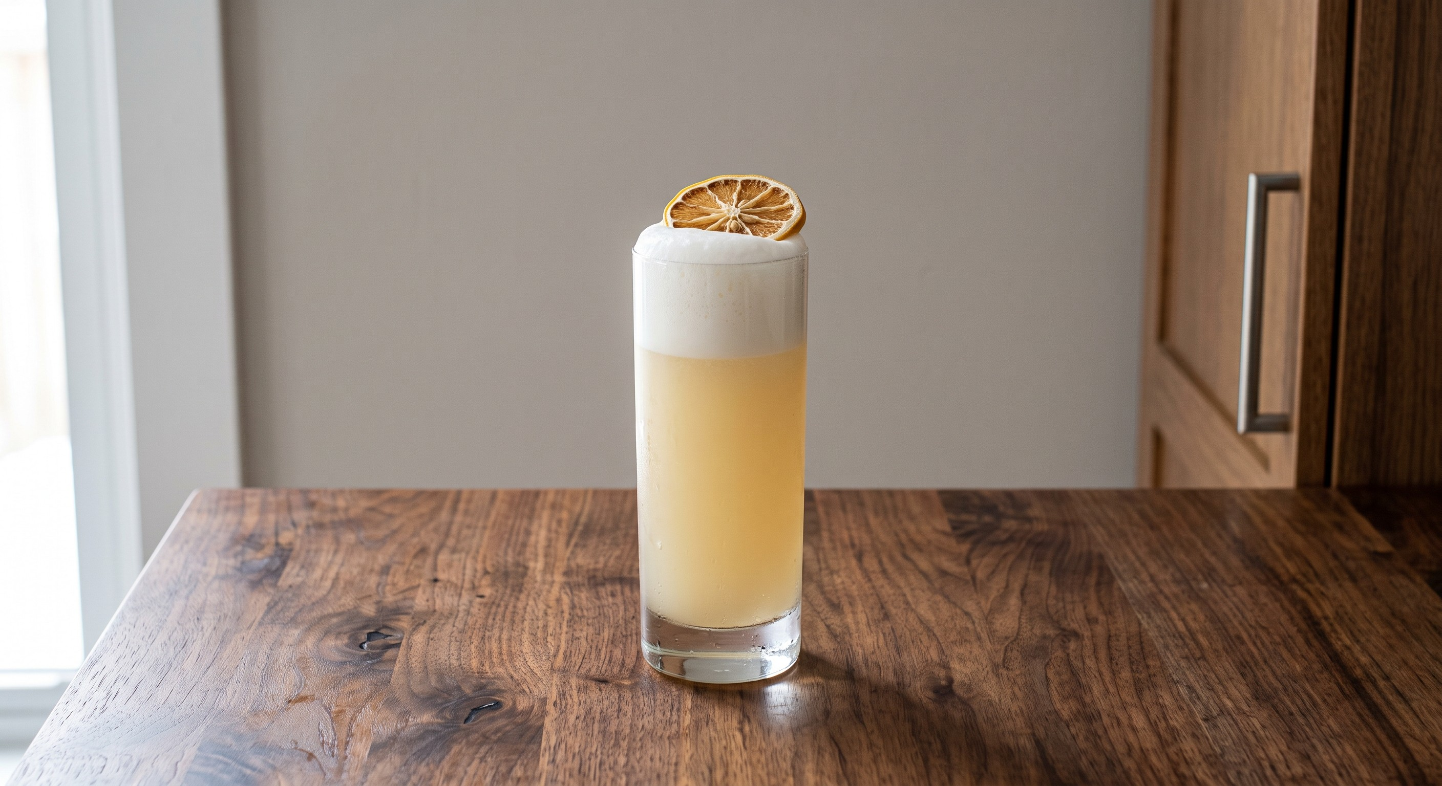Morning Glory Fizz cocktail served in a Fizz glass