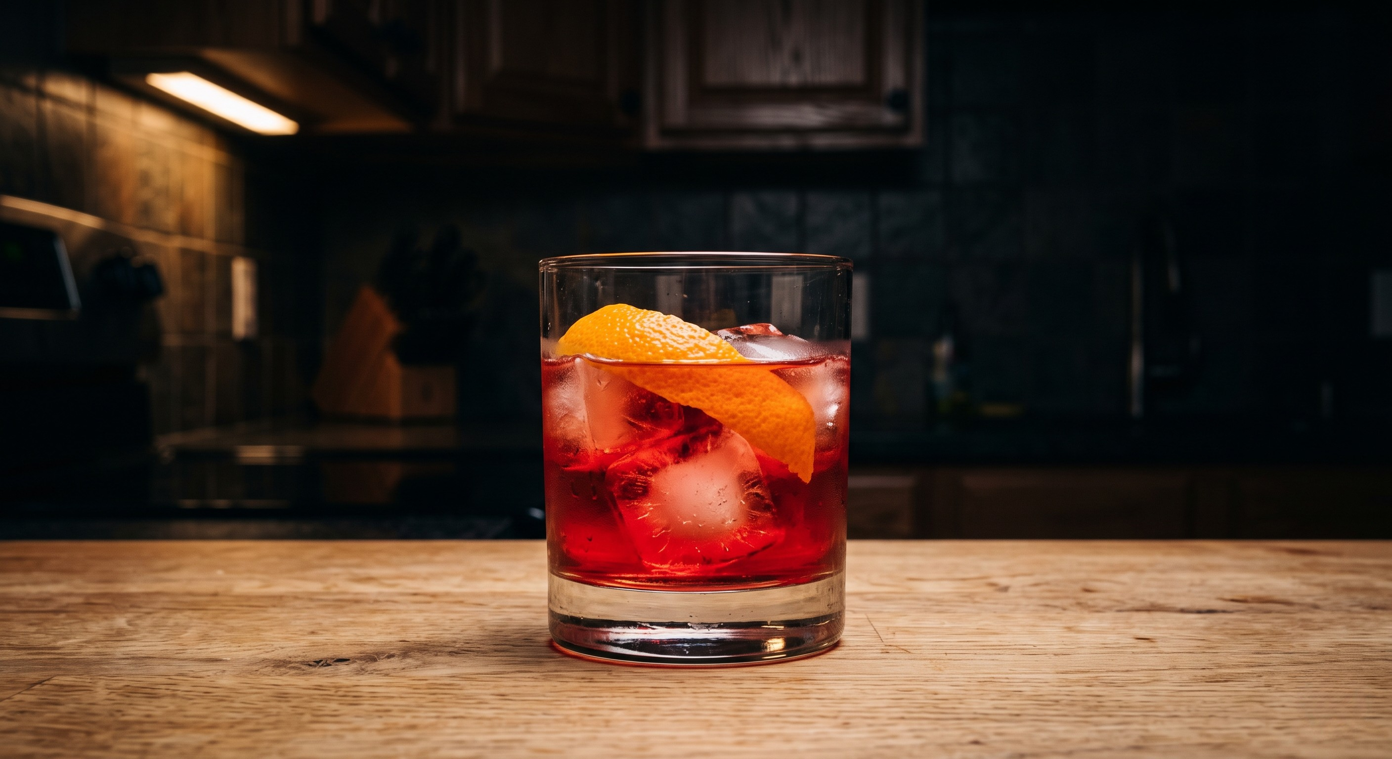 Negroni cocktail served in a Rocks glass
