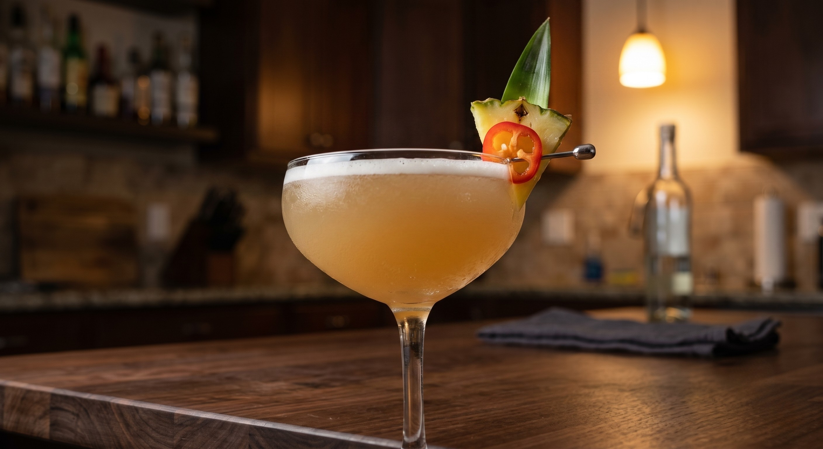 Garnish for the Pineapple Habanero Mezcal Sour
