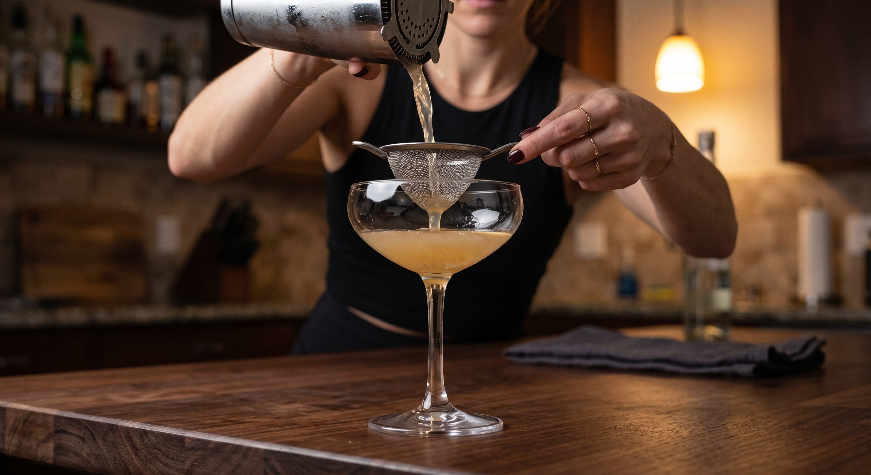 Stirring the Pineapple Habanero Mezcal Sour