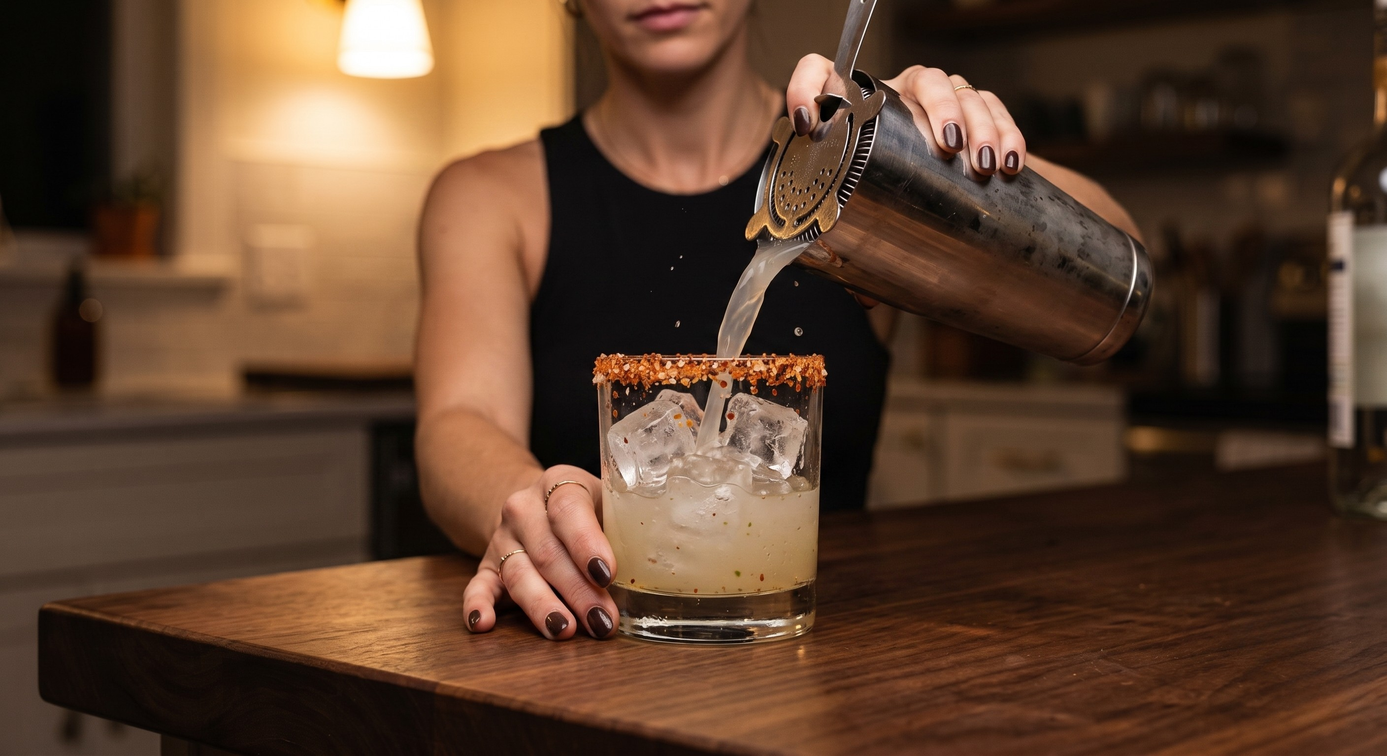 Stirring the Spicy Margarita