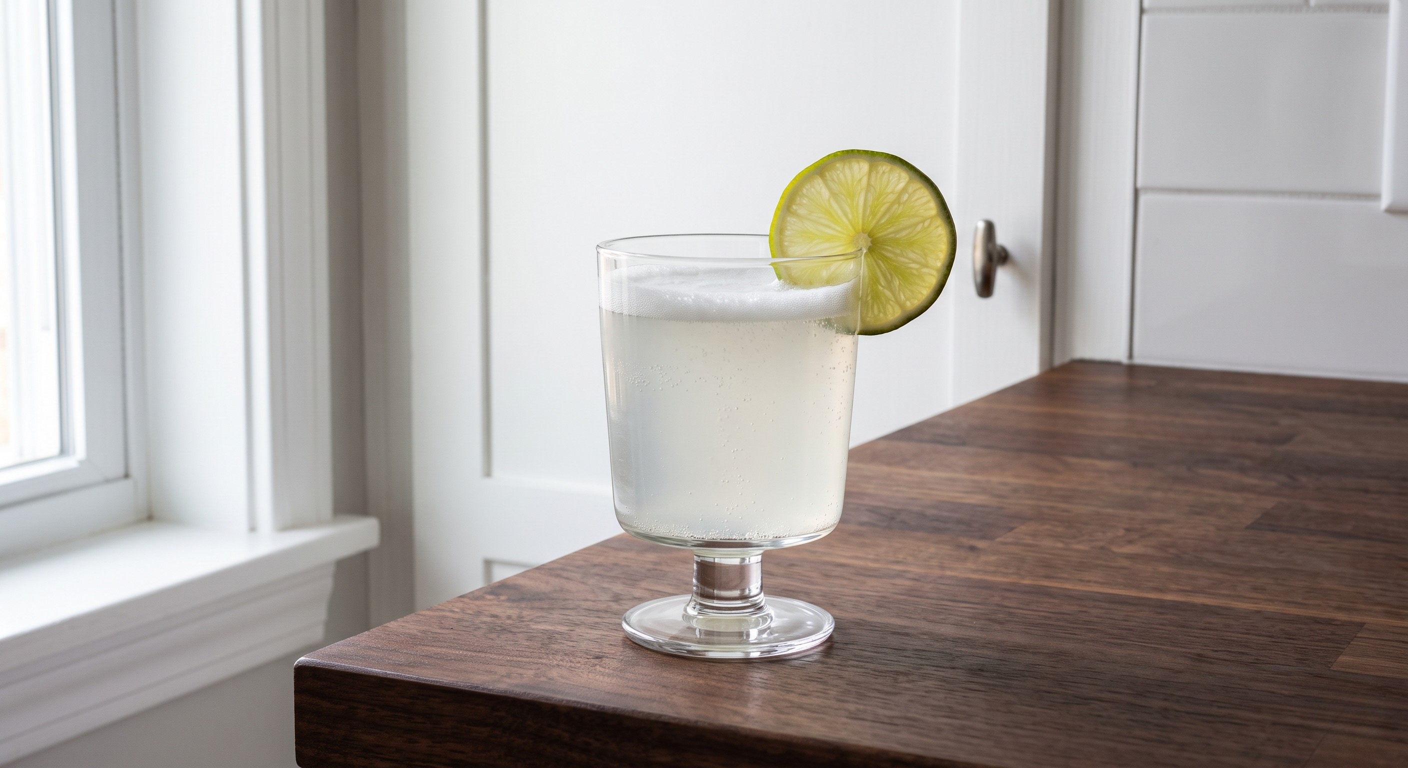 Tequila Fizz cocktail served in a Small fizz glass