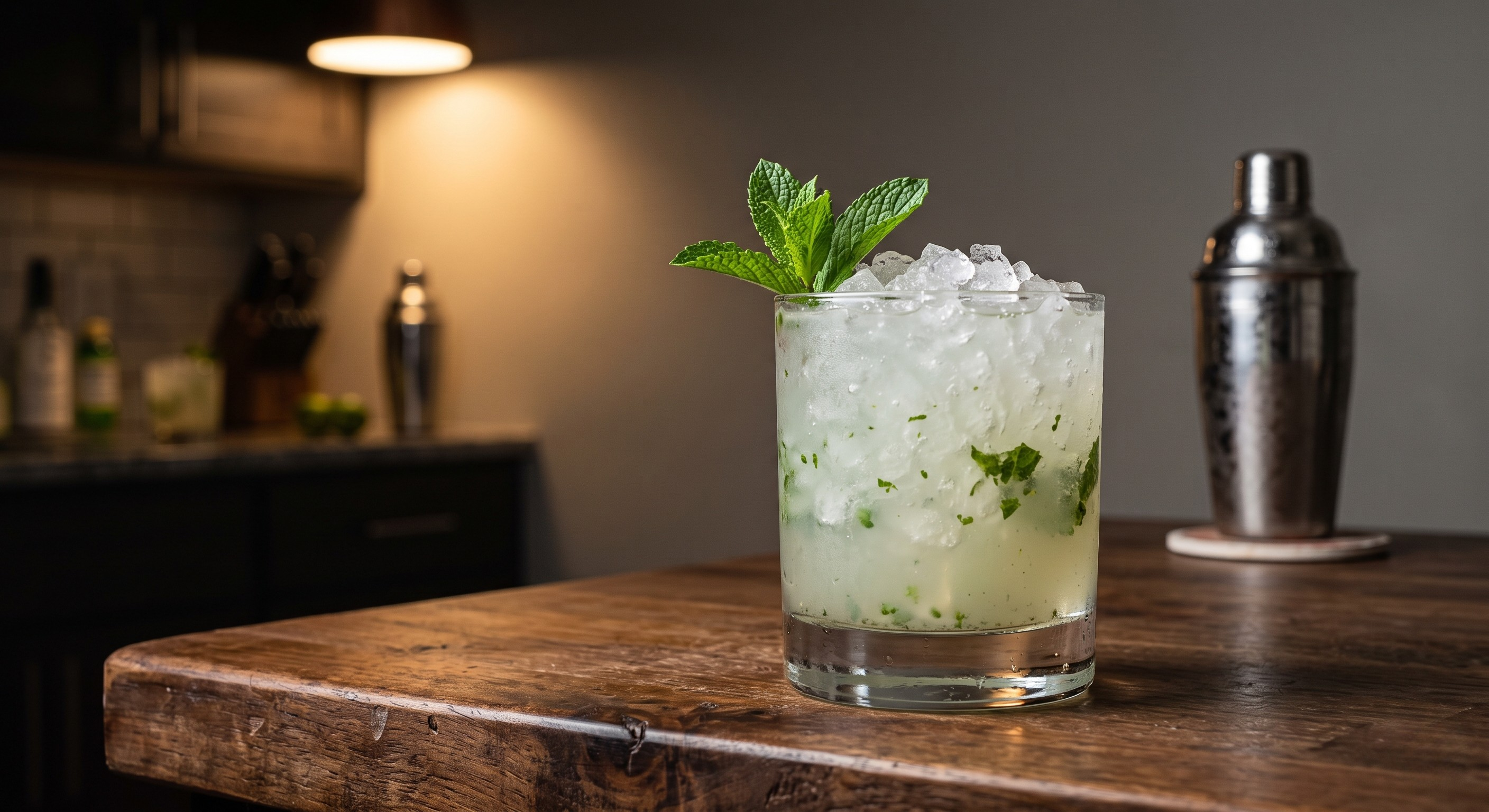 Tequila Smash cocktail served in a Rocks glass