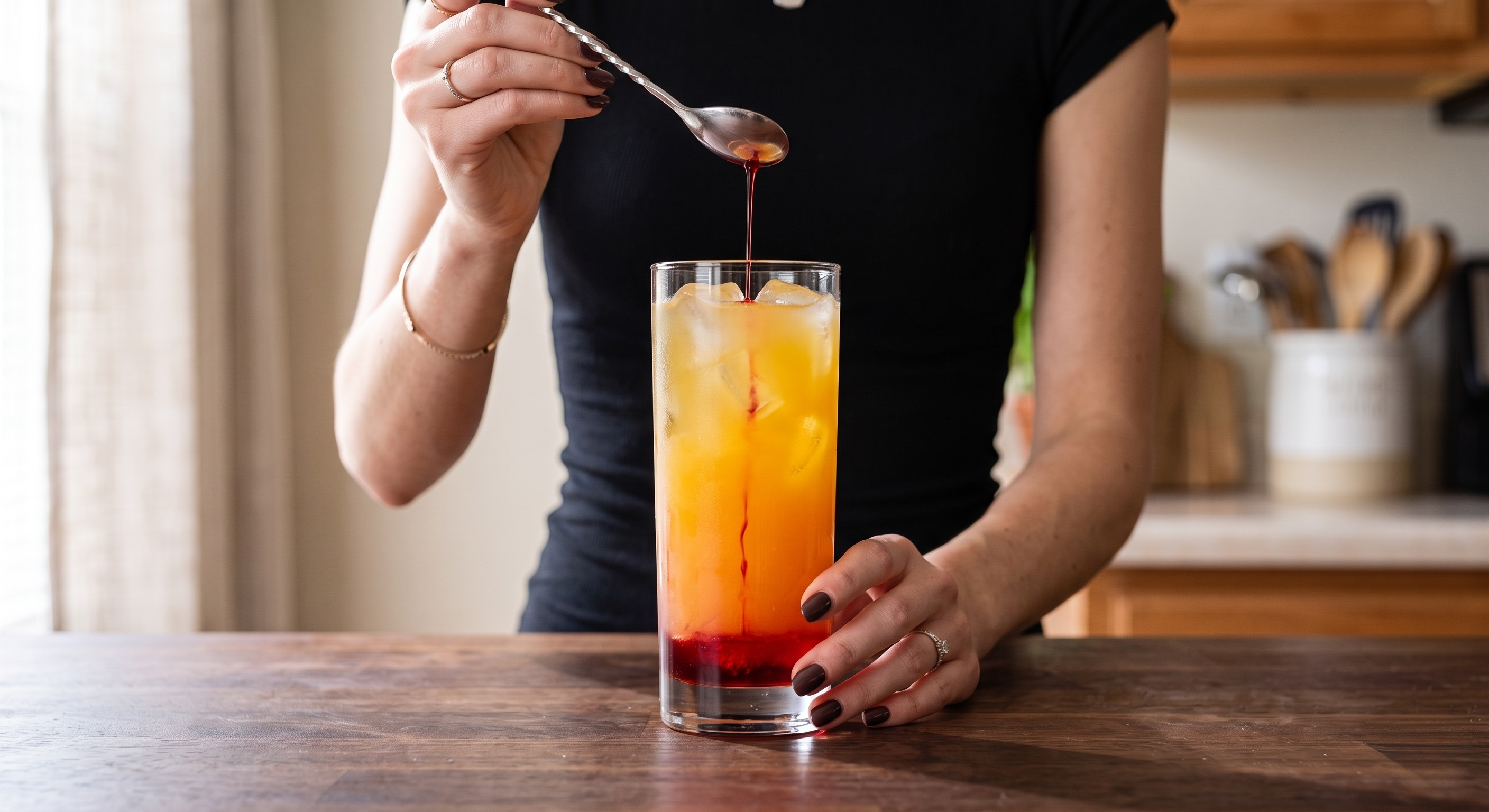 Stirring the Tequila Sunrise