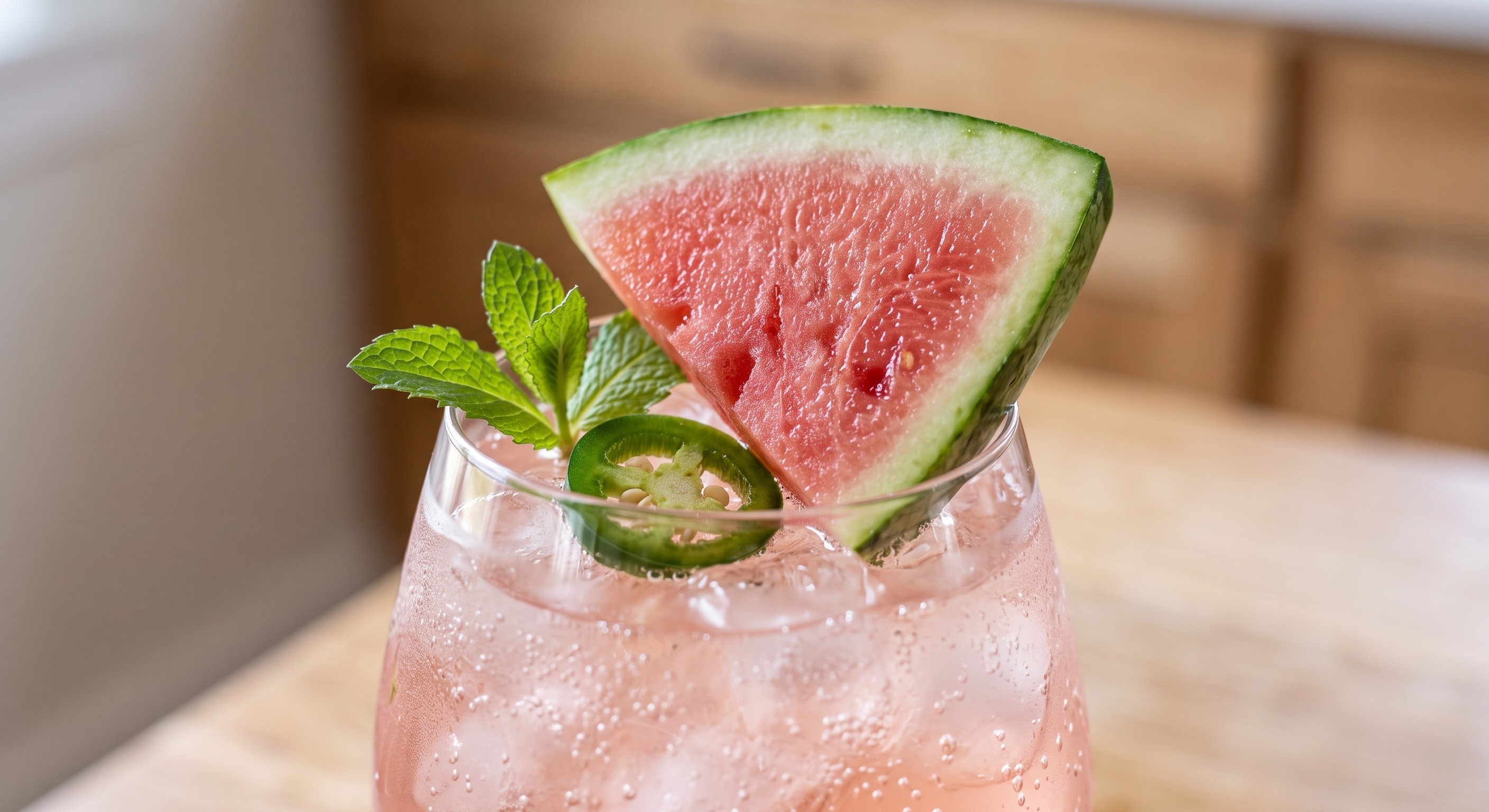 Garnish for the Watermelon Jalapeño Spritz